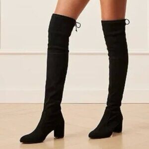 Stuart Weitzman Kirstie 90 Over the Knee Suede Boots, Black